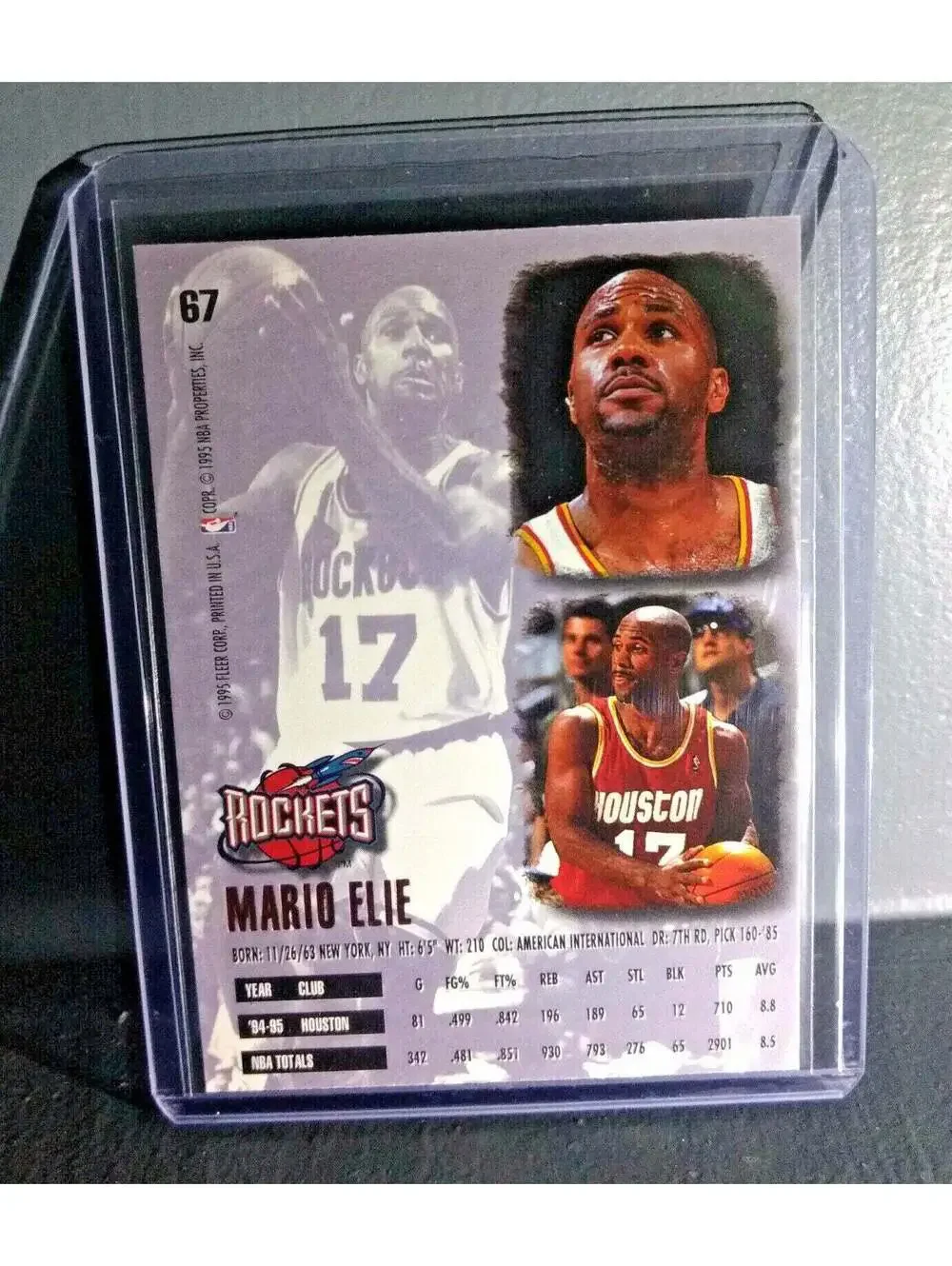 1995-96 Mario Elie Fleer Ultra #67 Basketball Card